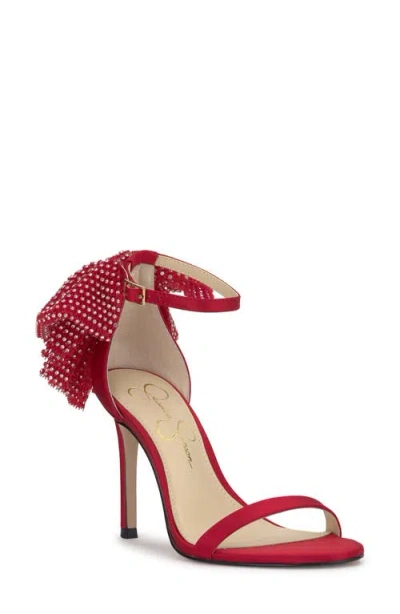 Jessica Simpson Moure Ankle Strap Sandal In Red Muse