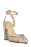 Jessica Simpson Nariro Ankle Strap Pump In Gold