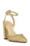 Jessica Simpson Nariro Ankle Strap Pump In Gold