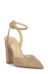 Jessica Simpson Nazela Pointed Toe Ankle Strap Pump In Brown