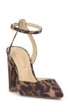 Jessica Simpson Women's Nazela Two-piece Pointed-toe Pumps In Natural Leopard