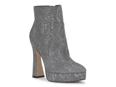 Jessica Simpson Nerix Platform Bootie In Grey Snake Print