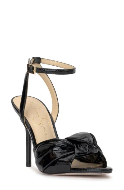 Jessica Simpson Neveny Ankle Strap Pointed Toe Sandal In Black