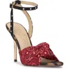 Jessica Simpson Neveny Ankle Strap Pointed Toe Sandal In Red