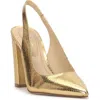 Jessica Simpson Noula Slingback Pointed Toe Pump In Gold
