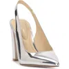 Jessica Simpson Noula Slingback Pointed Toe Pump In Silver