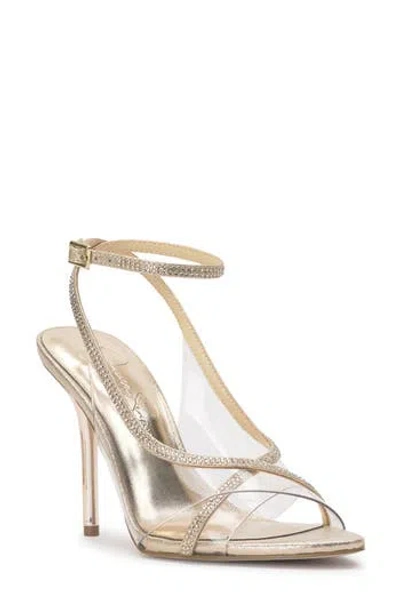 Jessica Simpson Novina Ankle Strap Sandal In Clear/champagne