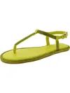 Jessica Simpson Oliara Womens Shimmer Man Made T-strap Sandals In Green