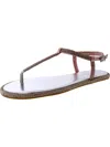 Jessica Simpson Oliara Womens Shimmer Man Made T-strap Sandals In Multi