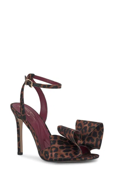 Jessica Simpson Olivine Ankle Strap Sandal In Animal Print