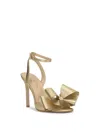 Jessica Simpson Olivine Bow High-heel Stiletto Dress Sandals In Gold