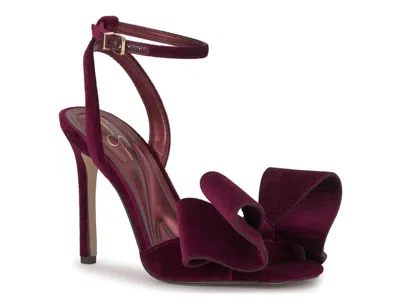 Jessica Simpson Olivine Ankle Strap Sandal In Burgundy