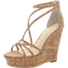 Jessica Simpson Olype Womens Strappy Faux Suede Wedge Sandals In Multi