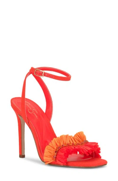Jessica Simpson Omiena Ankle Strap Sandal In Animal Print