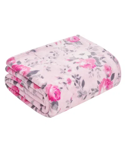 Jessica Simpson Oversized Plush Throw, 60" X 70" In Pink