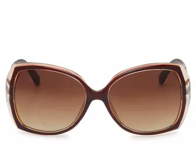 Jessica Simpson Oversized Reading Sunglasses In Brown