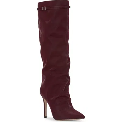 Jessica Simpson Paeril Wide Calf Knee High Boot In Dark Cherry