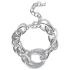 Jessica Simpson Pavé Oval Link Bracelet In White