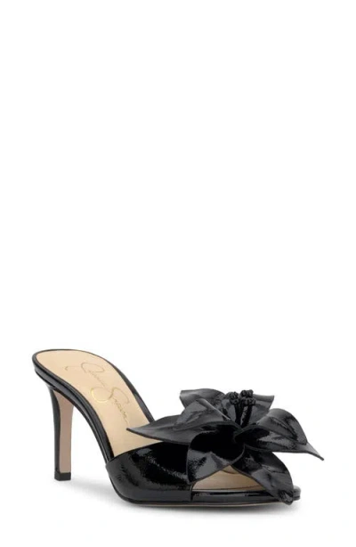 Jessica Simpson Percia Slide Sandal In Black Patent
