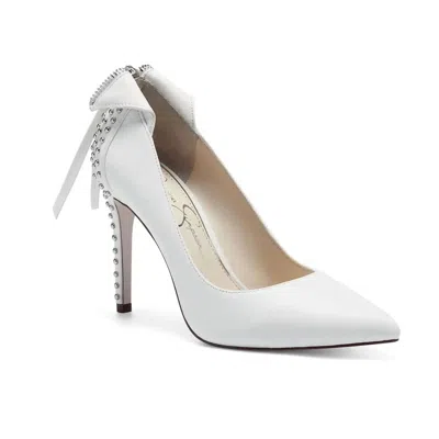 Jessica Simpson Pestara Studded Pumps In Bright White