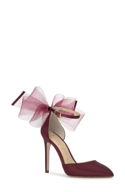 Jessica Simpson Phindies Ankle Strap Pointed Toe Pump In Berrilicious