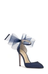 Jessica Simpson Phindies Ankle Strap Pointed Toe Pump In Navy Baby