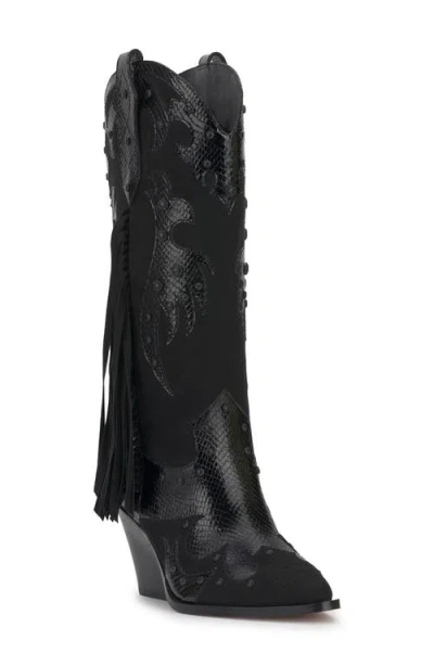 Jessica Simpson Piarin Pointed Toe Western Boot In Multi