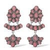 Jessica Simpson Pink Stone Statement Drop Earrings In Multi