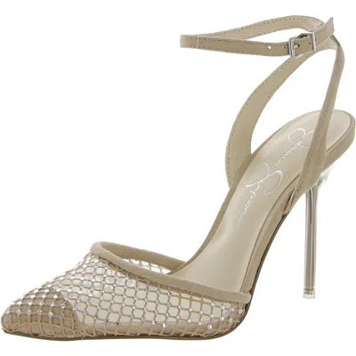 Jessica Simpson Pirrie Womens Man Made Pointed Toe Heels In Multi