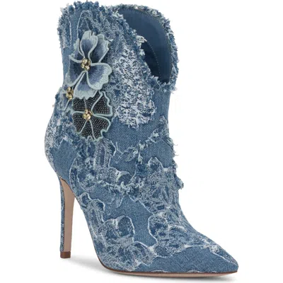 Jessica Simpson Plitee Pointed Toe Bootie In Medium Blue