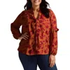 Jessica Simpson Plus Penelope Womens Printed Knit Blouse