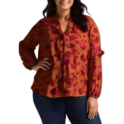 Jessica Simpson Plus Penelope Womens Printed Knit Blouse