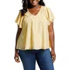 Jessica Simpson Plus Womens Braided Cotton Blouse