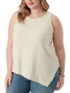 Jessica Simpson Plus Womens Sleeveless Ribbed Pullover Top In Multi