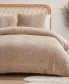 Jessica Simpson Plush Leopard Duvet Cover Sets In Blush Pink