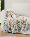 Jessica Simpson Plush Ultra Soft Throw, 50" X 70" In Mila Floral