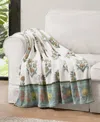 Jessica Simpson Plush Ultra Soft Throw, 50" X 70" In Serenity Floral