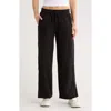 Jessica Simpson Pocket Fleece Wide Leg Pants In Gray