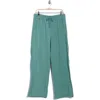 Jessica Simpson Pocket Fleece Wide Leg Pants In Green