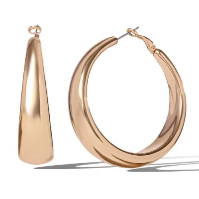 Jessica Simpson Polished Chunky Gold-tone Hoop Earrings