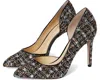 Jessica Simpson Prizma D'orsay Pump Womens 6 Black Sparkle Stiletto Heel Zpo3360