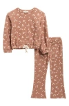 Jessica Simpson Pullover & Flare Pants Set In Brown