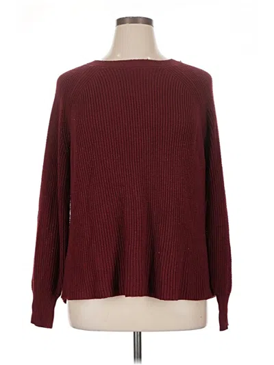 Pre-owned Jessica Simpson Pullover Sweater In Burgundy