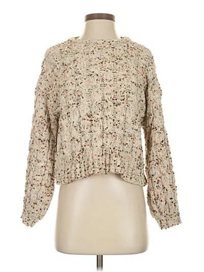 Pre-owned Jessica Simpson Pullover Sweater In Tan