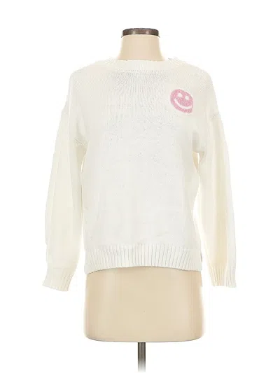 Pre-owned Jessica Simpson Pullover Sweater In White