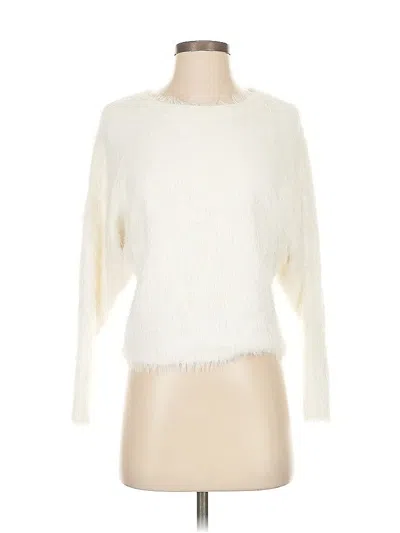 Pre-owned Jessica Simpson Pullover Sweater In White