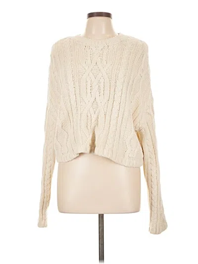 Pre-owned Jessica Simpson Pullover Sweater In White