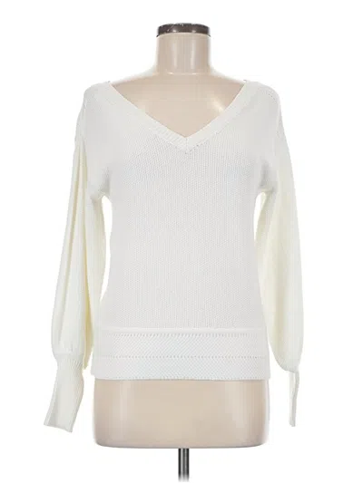 Pre-owned Jessica Simpson Pullover Sweater In White