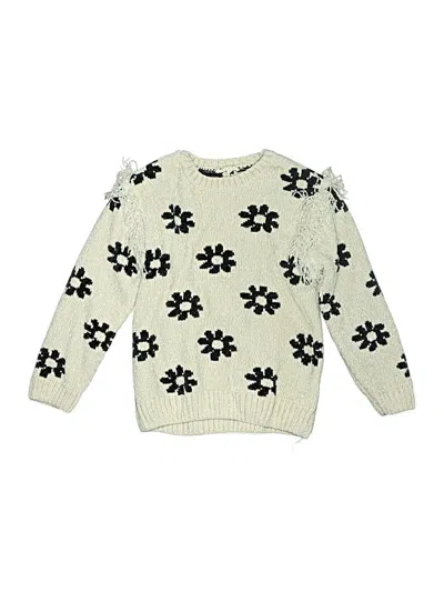 Pre-owned Jessica Simpson Kids' Pullover Sweater In White