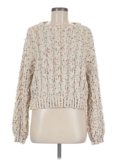 Pre-owned Jessica Simpson Pullover Sweater In White